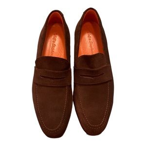 NEW Wolf and Shepherd Monaco Loafers - Italian Dark Brown Suede